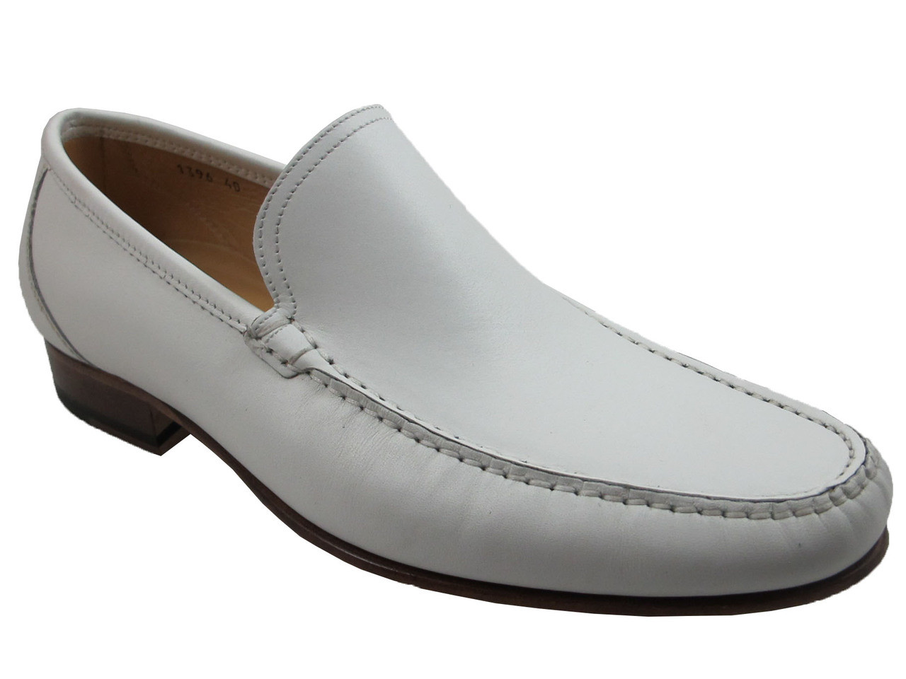 Davinci 1396 Praga Bianco Italian Slip-on Dress Loafer in White, Brown ...