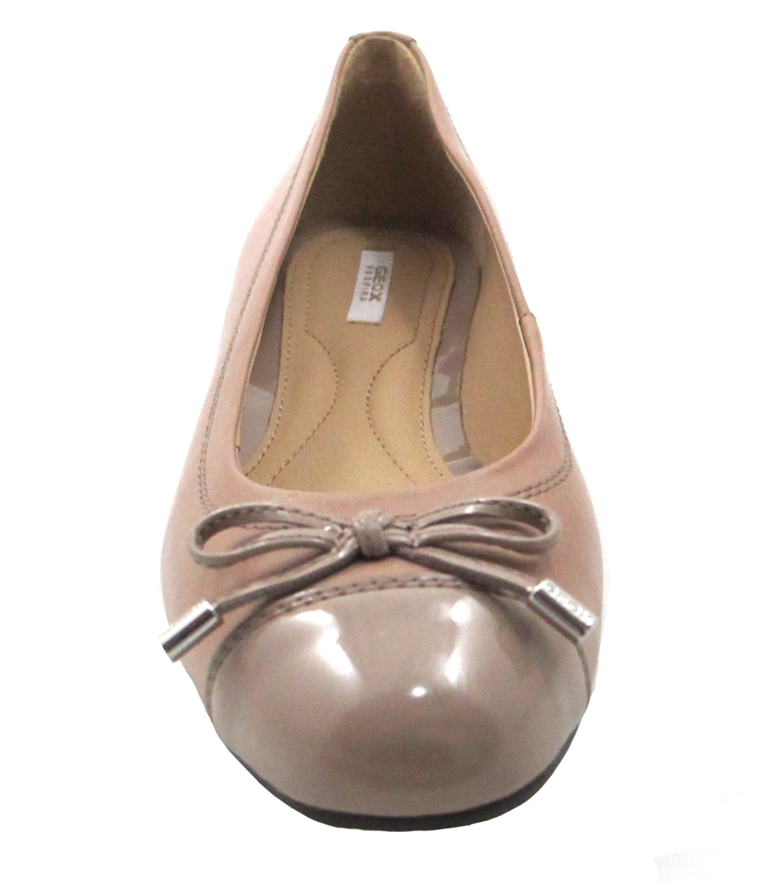 Geox Respira Dlola L - Nappa Patent Leather Flat Ballet shoes in Grey or  Black