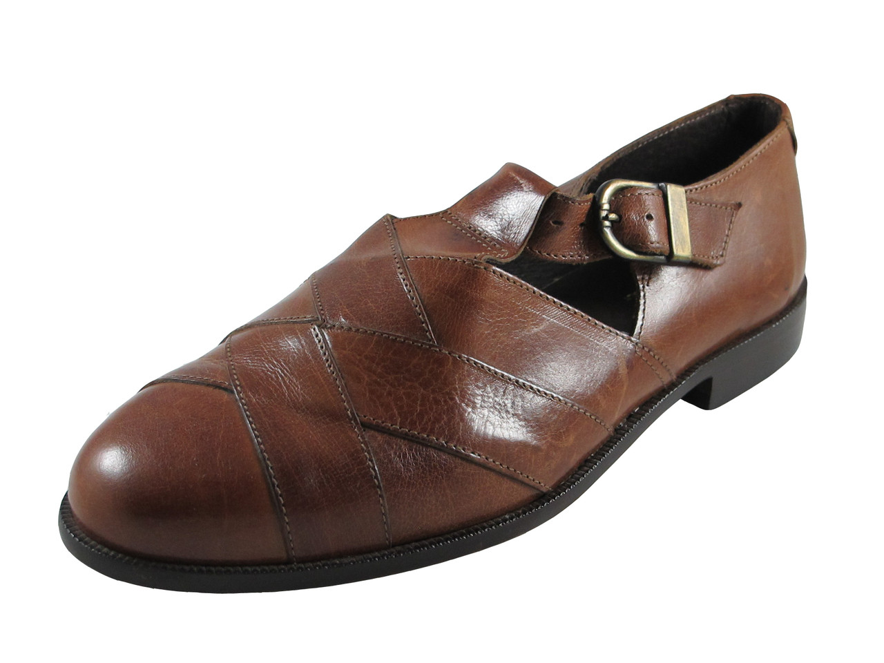 Davinci 5675 Men's Italian Leather Closed Toe Sandals, Brown Davinci 5675 Men's Italian Leather Closed Toe Sandals, Brown
