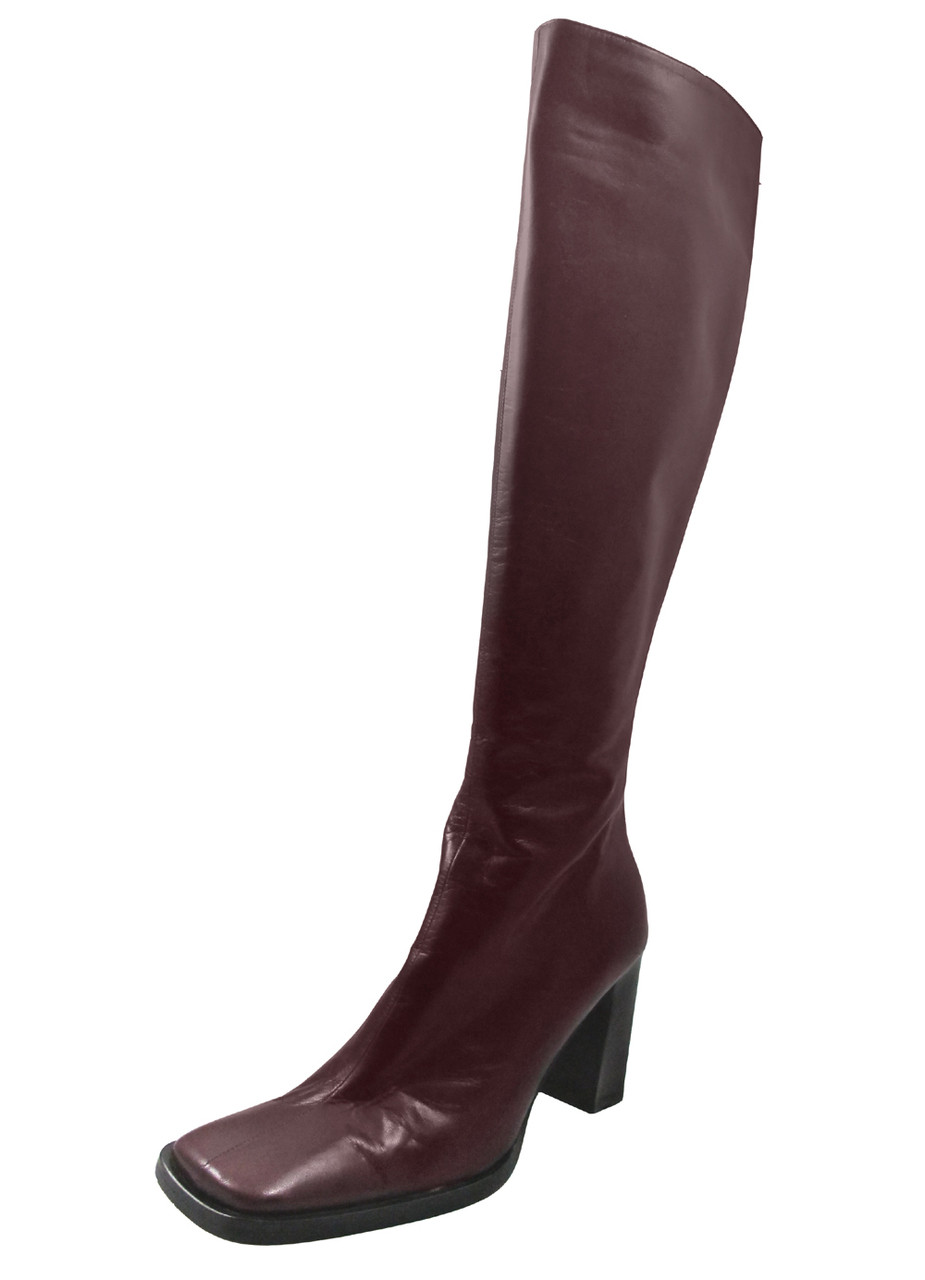 mid heel knee high boots