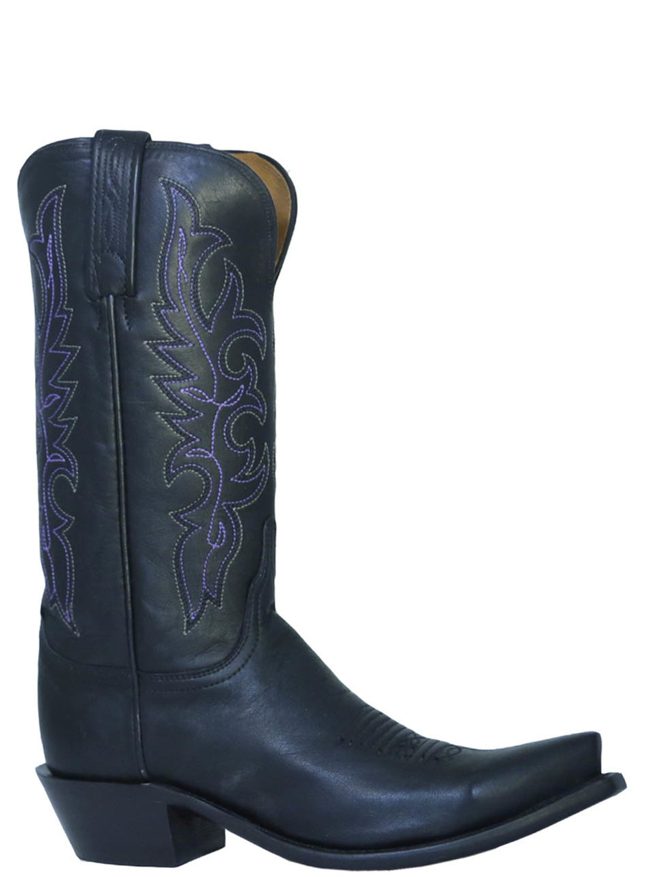 black lucchese women's boots