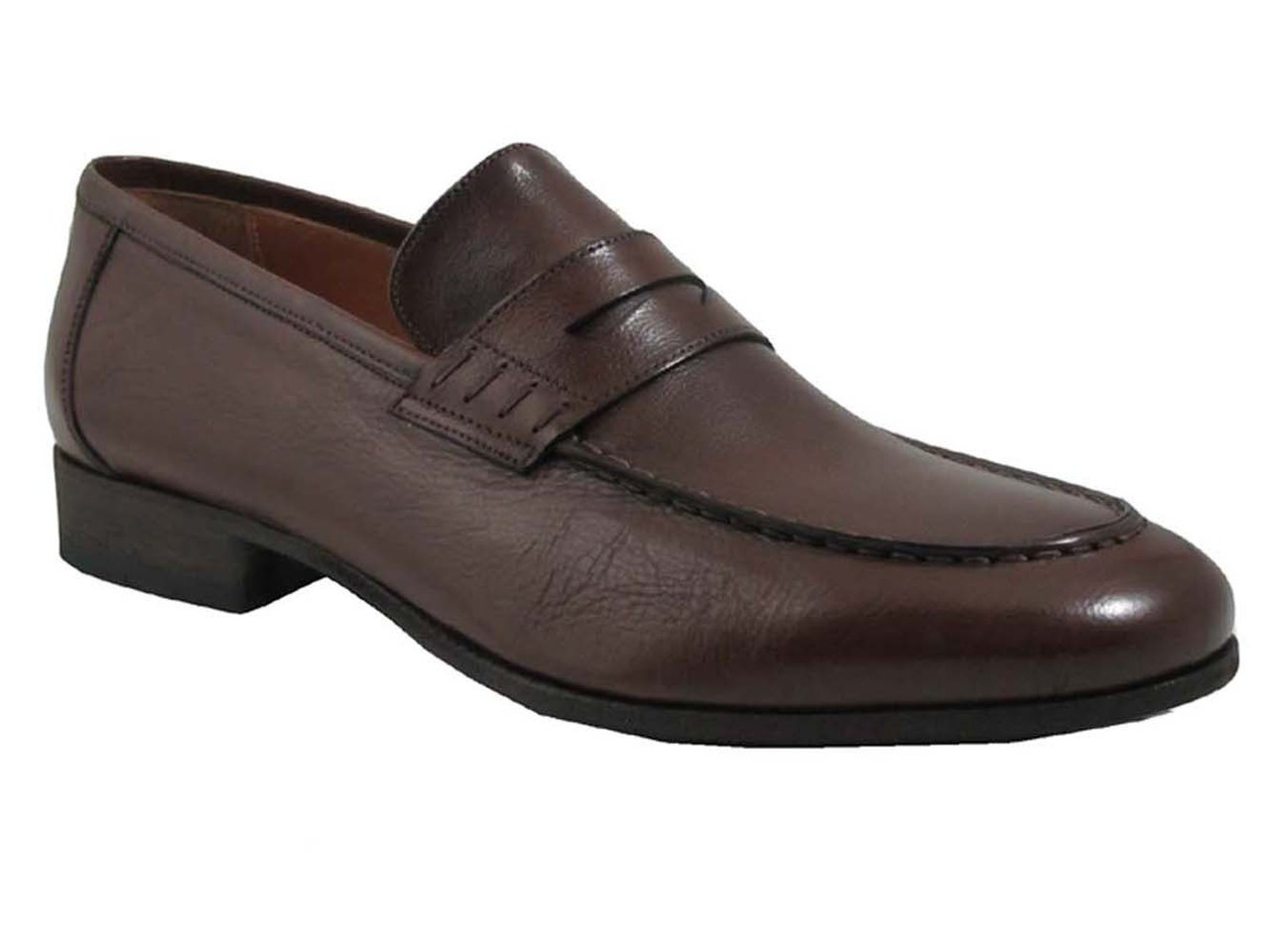 Rossi Men's Italian Leather Penny Loafers Shoes