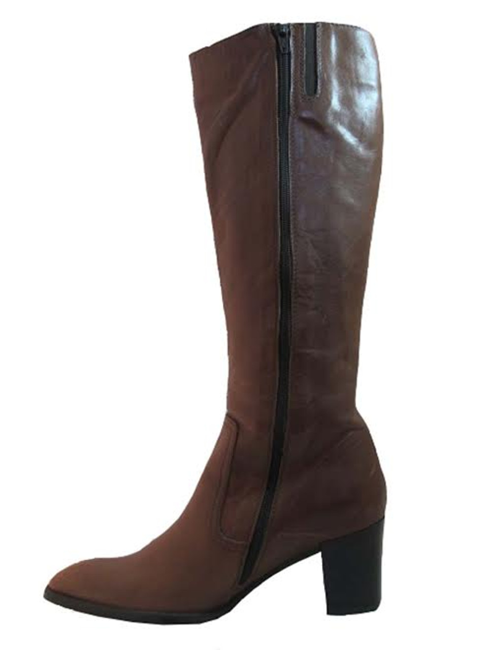 black and tan knee high boots