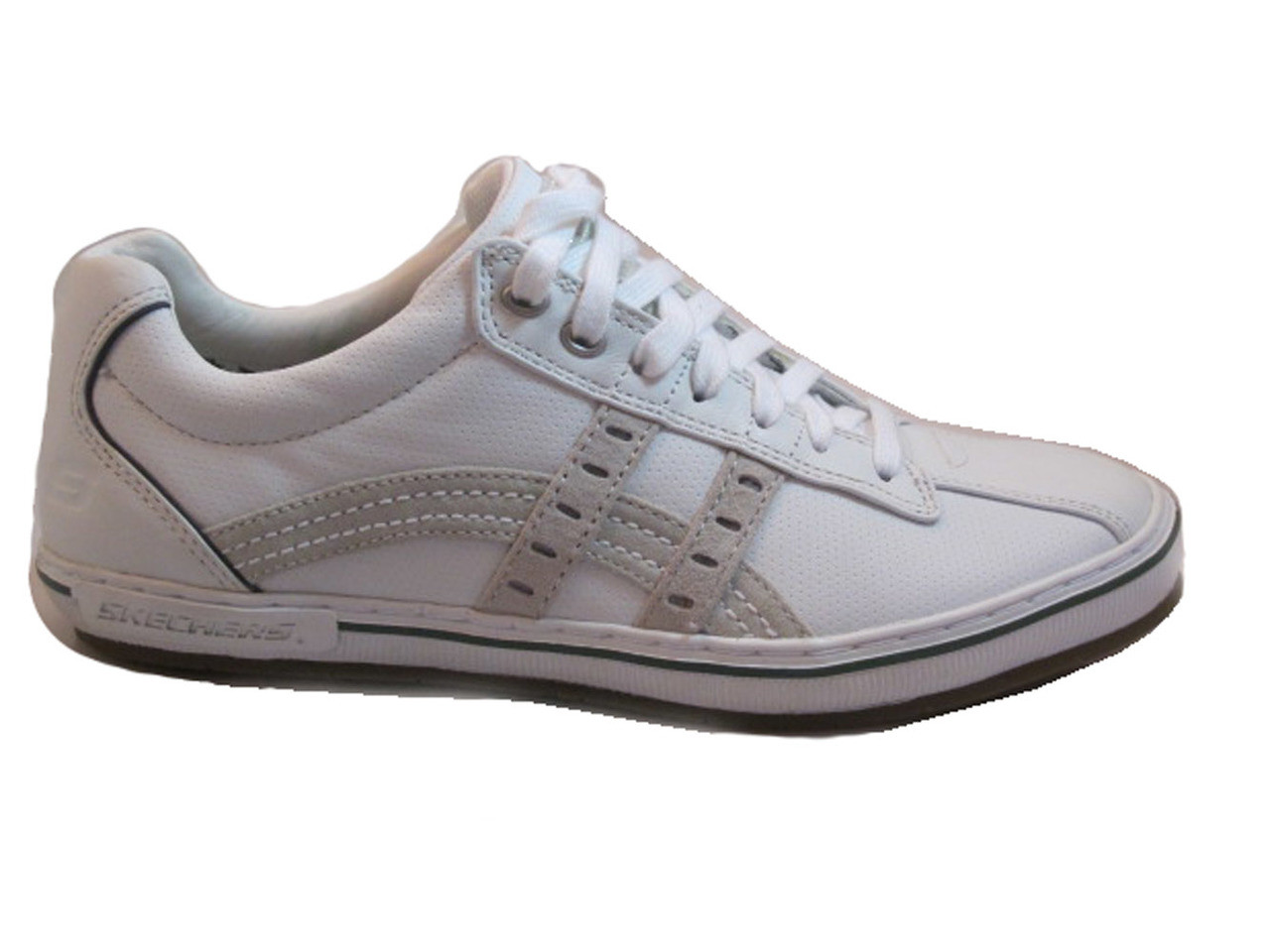 skechers lace up sneakers beige