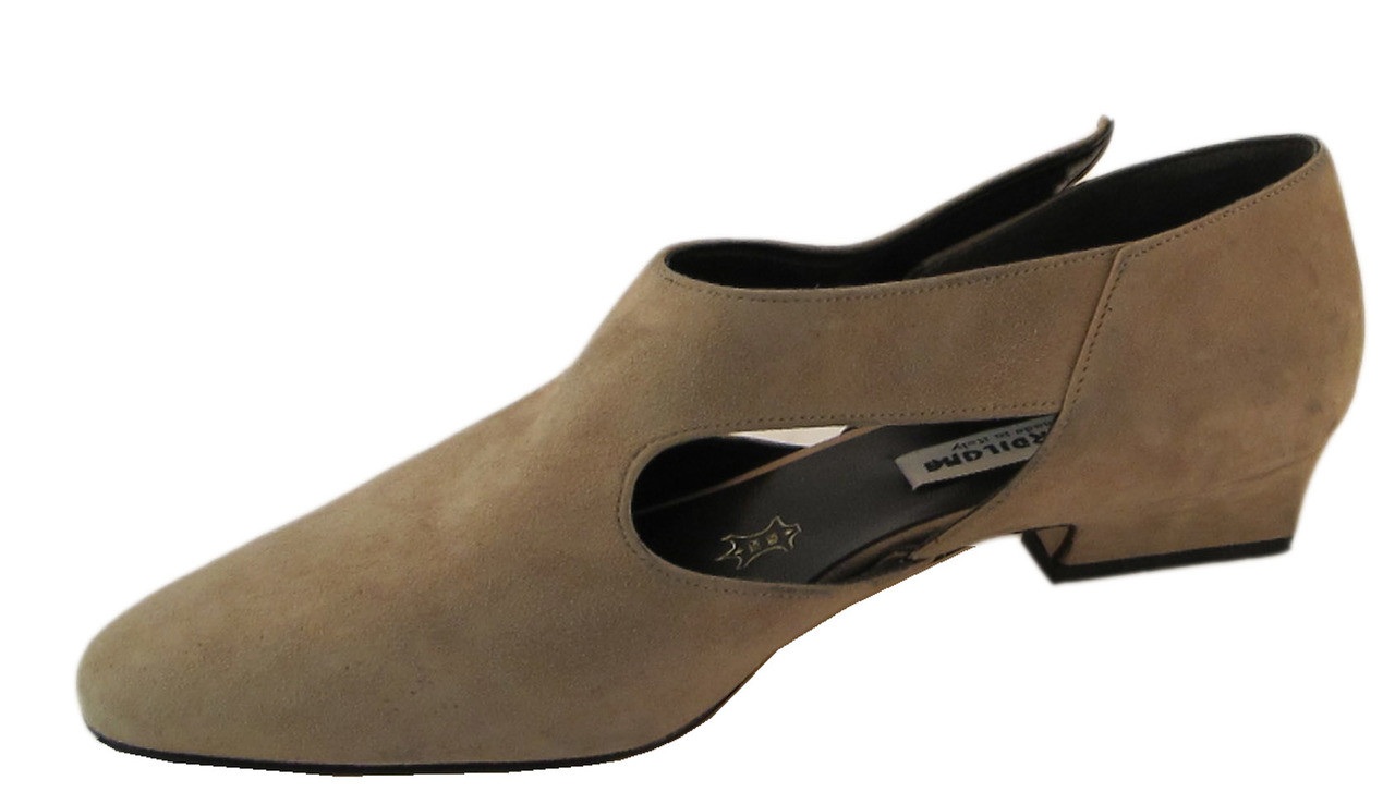 Fiordiluna 929 Women's Italian Flat Shoes Black and Tan
