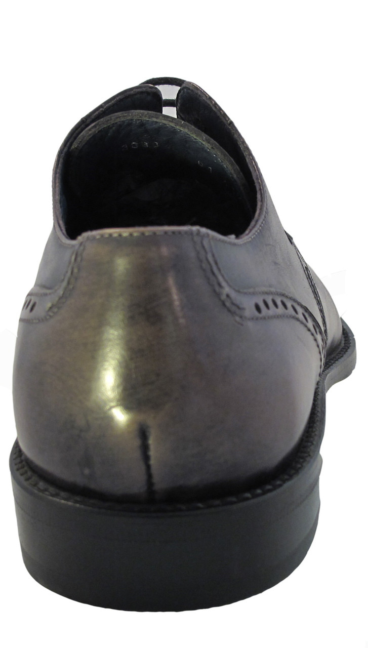 Redwood 3838 Italian Men's Oxford Lace up Cap Toe shoes Grey