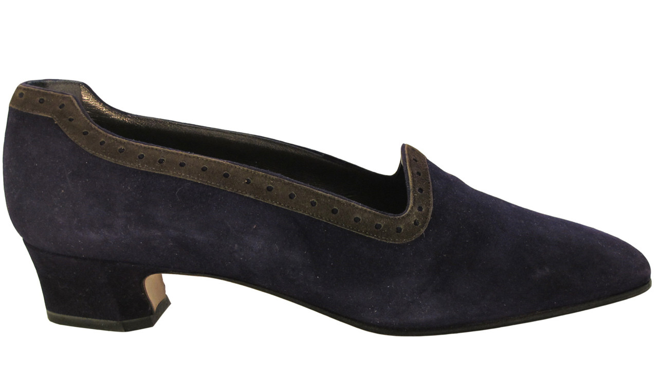 Mima Venezia Women's 630 Slip on Shoes Low Heel Purple/Grey
