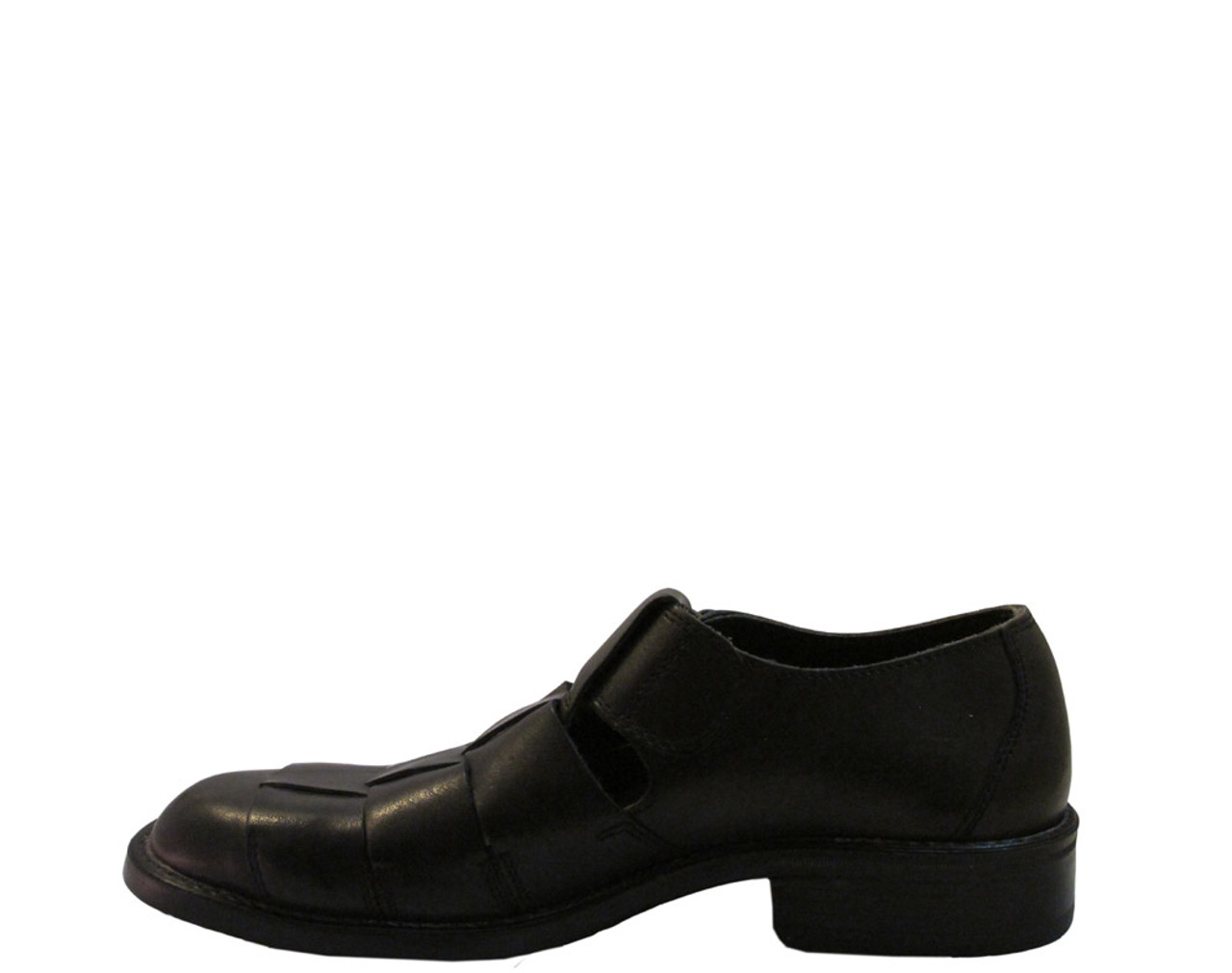Men's Italian Davinci 4556 Leather Close Toe Sandals in Black and Brown Men's Italian Davinci 4556 Leather Close Toe Sandals in Black and Brown