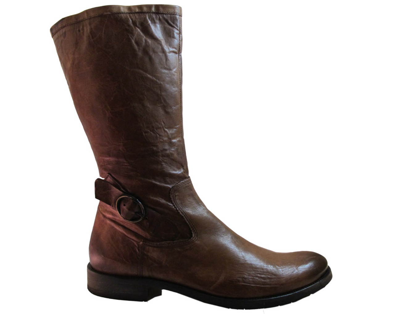 mid shaft brown boots