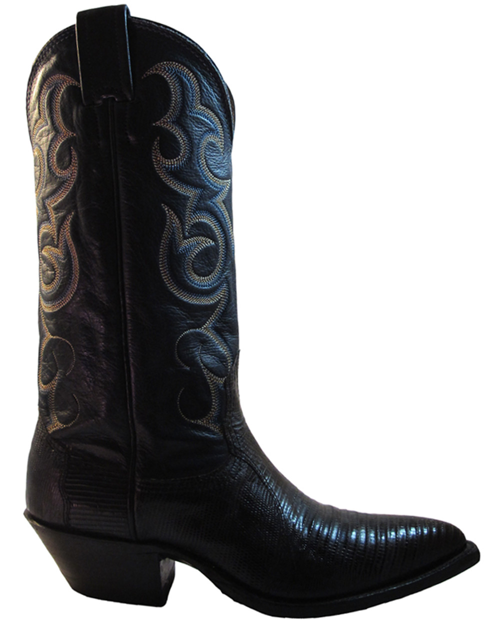 women's black lizard cowboy boots