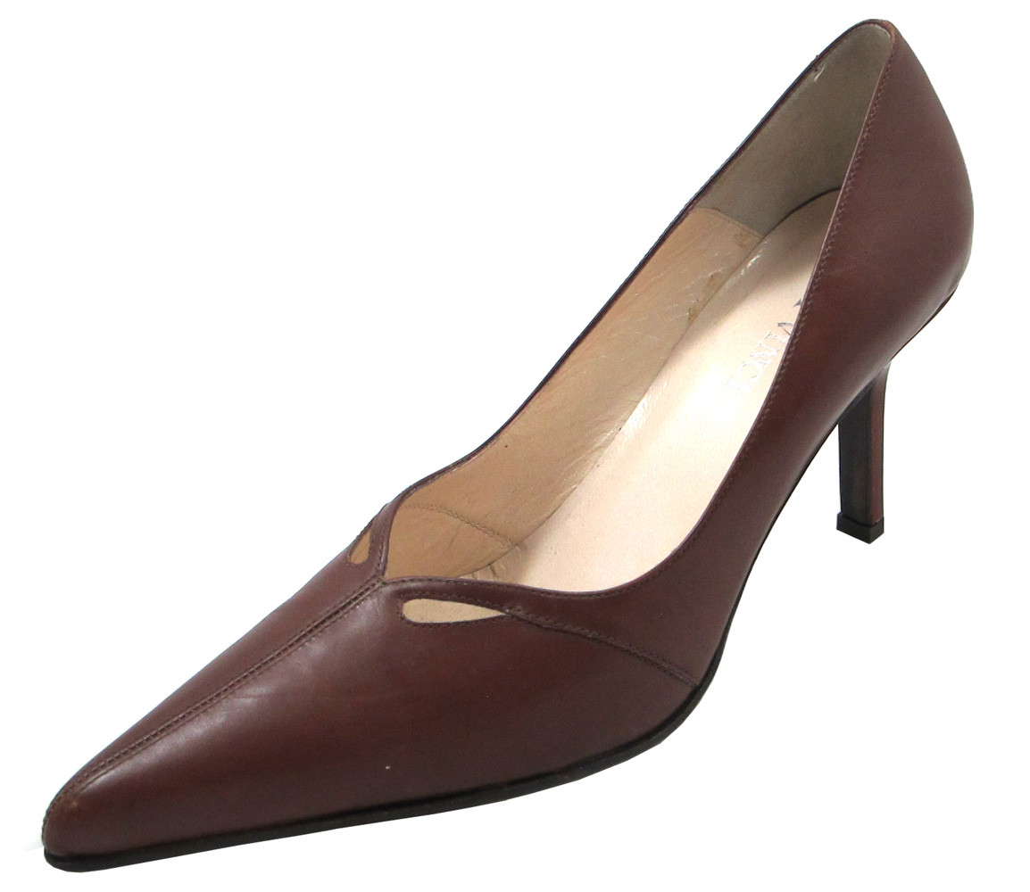 leather pointed heels