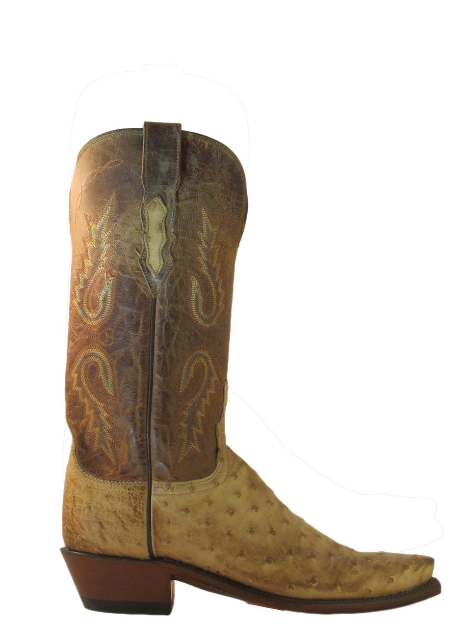 lucchese tan ostrich boots