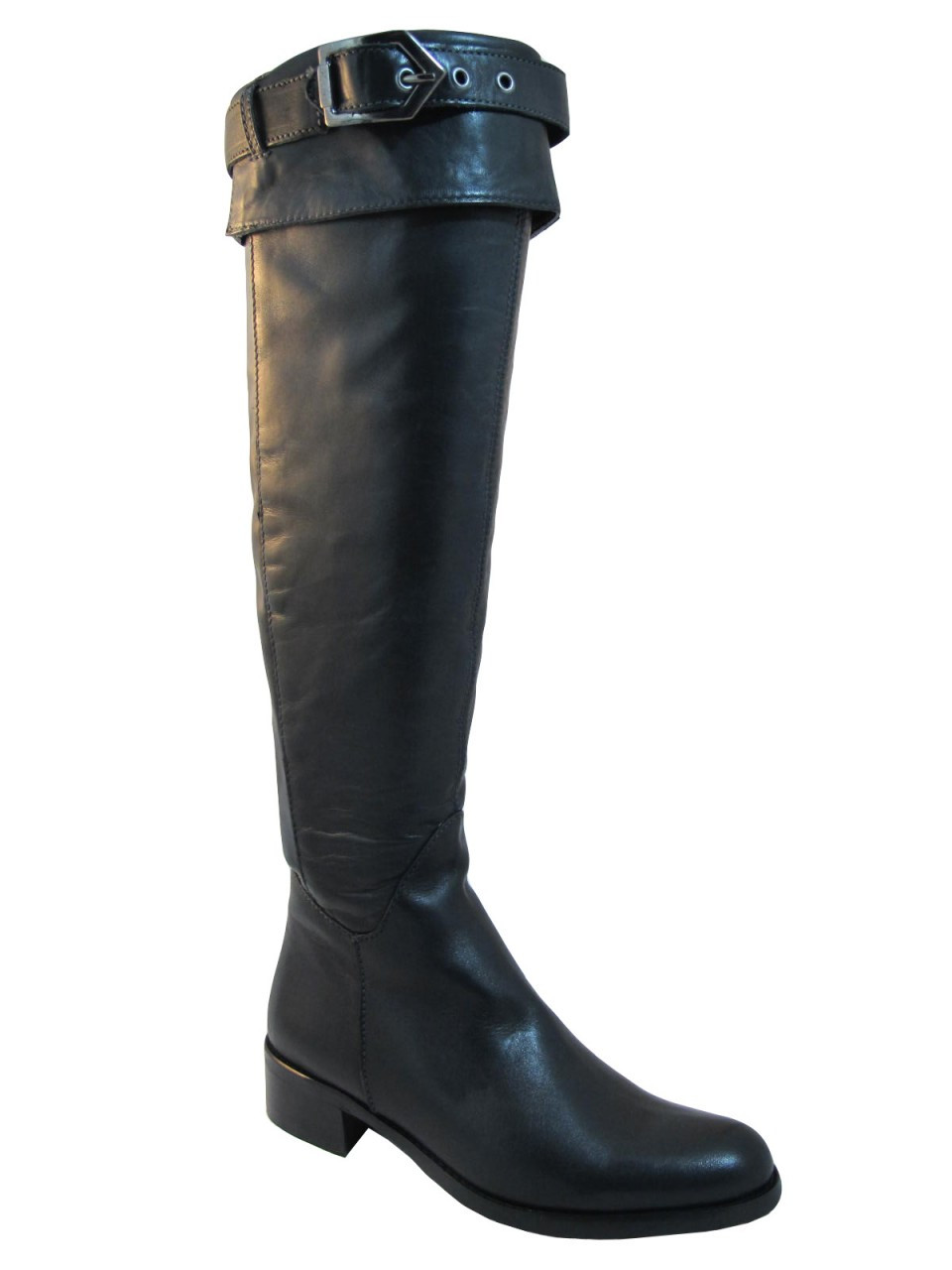 Women's Davinci Over The Knee Italian Leather boots Imolia Black