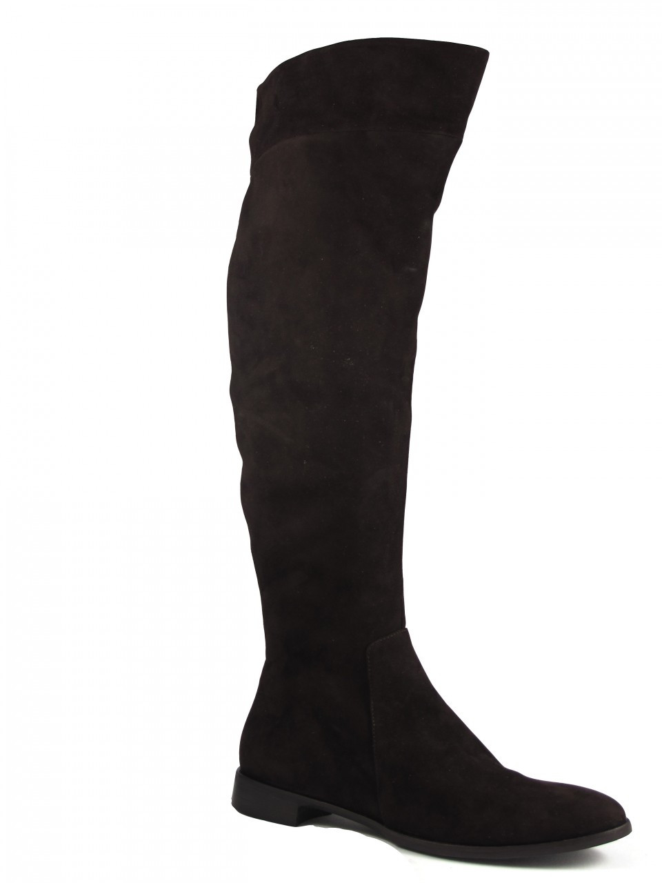 flat black leather boots