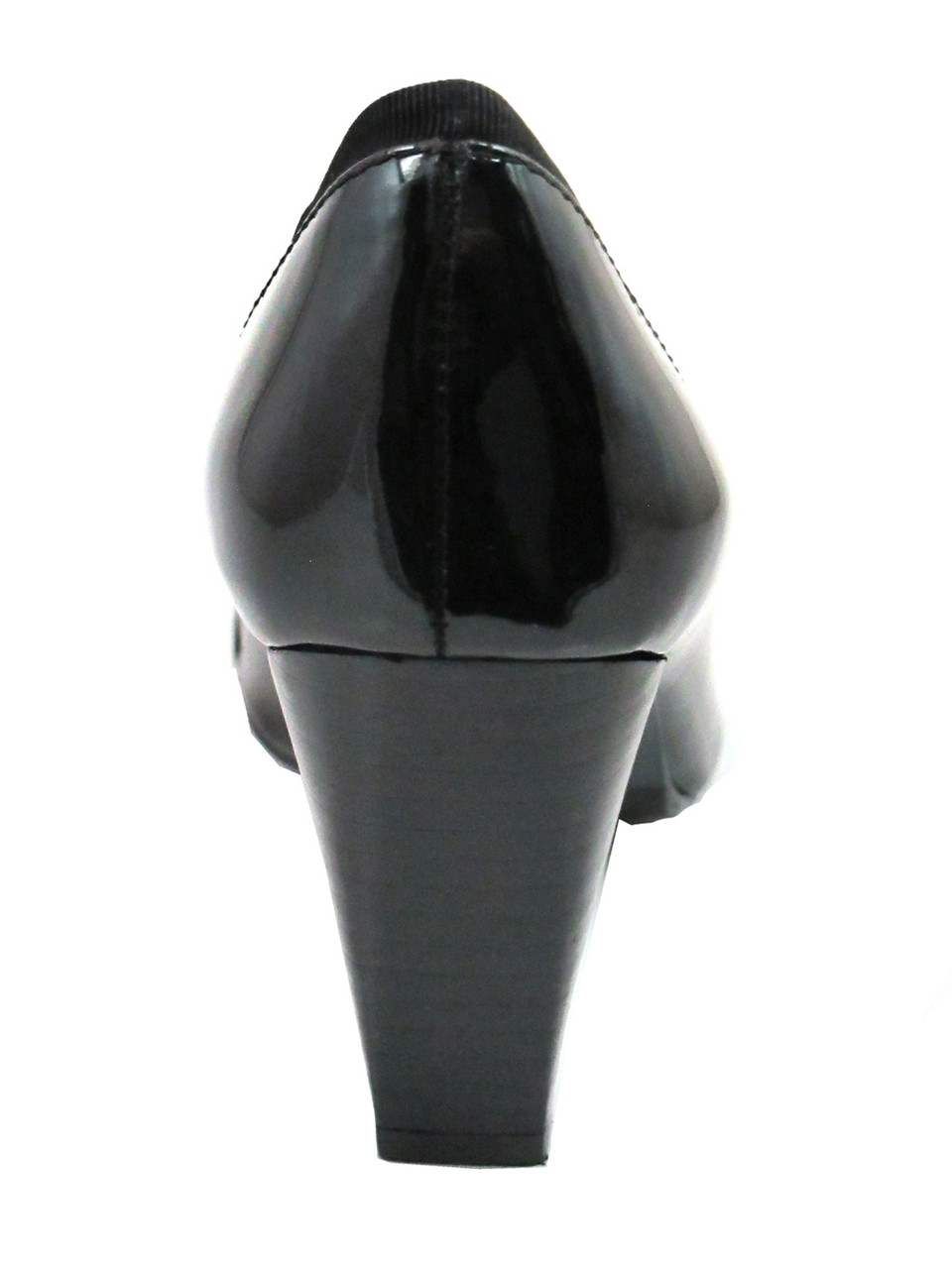Women's Barachini Dressy Mid Heel Italian patent/suede pump 12262