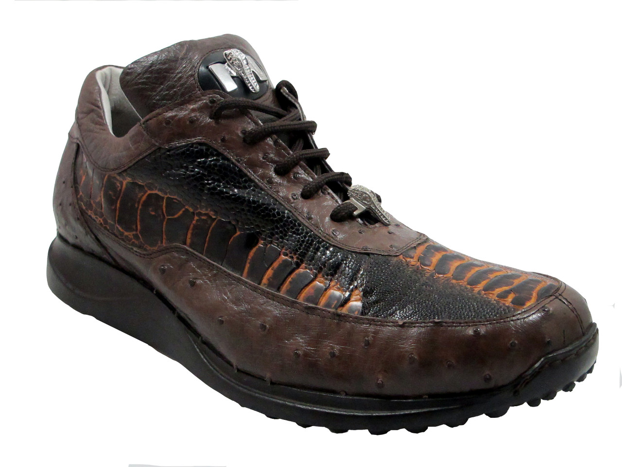 Men's Mauri shoe sneakers Ostrich leg/Ostrich belly/ croco 8900