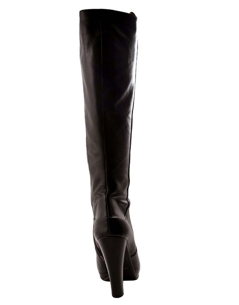 designer black knee high boots