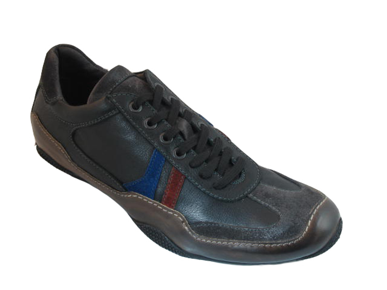 mens leather black sneakers