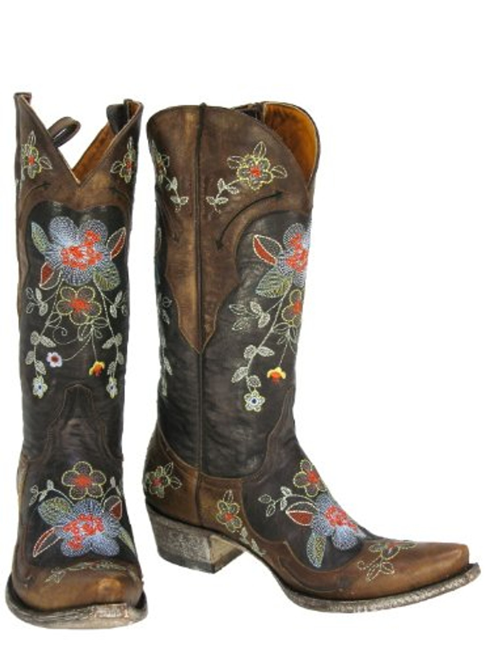 Old Gringo Bonnie L649 women's floral cowboy boots in brown