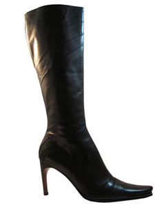 Ramirez 12888 Mid calf Mid heel pointy toe boots in black and brown