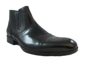 Gianfranco Butteri Men's Italian Leather Dressy Boots 21502 in Black