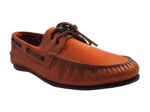 Davinci Men's Slip-On Driving Moc M3003 Made By Boemos, Tan, Red