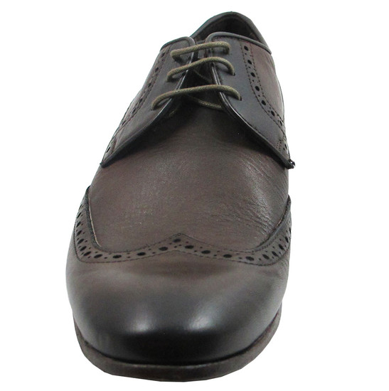 Davinci 9799 Men's Wash Sigaro(Brown) Italian Lace Up Dress Shoes