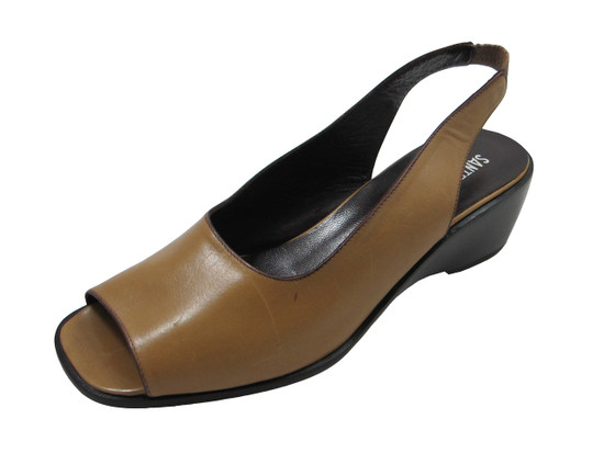 Santa Borella 7213 Women's Italian Leather Slingback Sandals, Tan