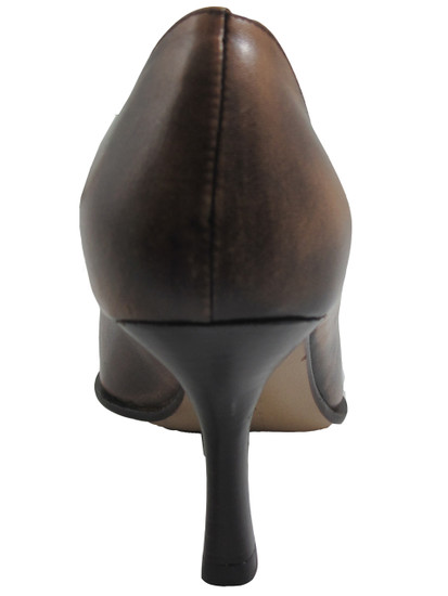 Davinci 73593 Women's Italian Mid Heel Pumps in Brown