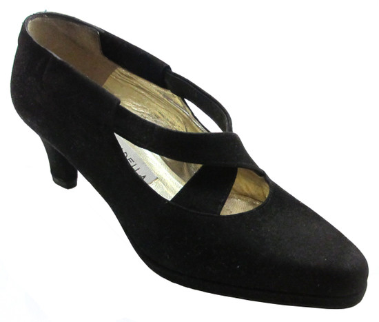 Linea Barbarella 4021 Women's Low Heel Pumps in black suede