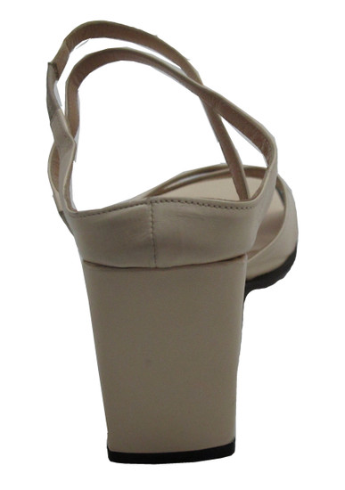 Women's Italian Slip on Sandal With Wedge Heel 1898, Beige