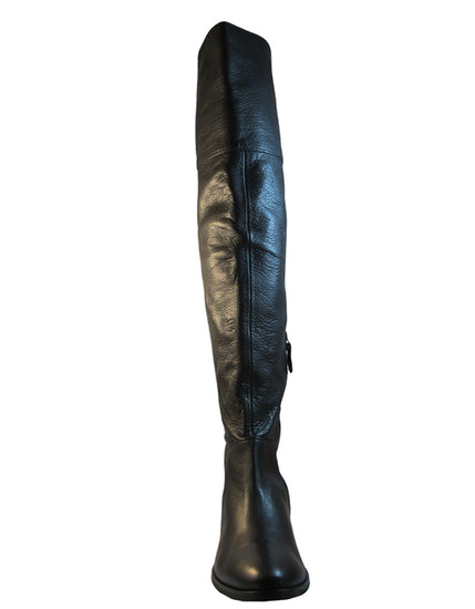 designer thigh high flat boots