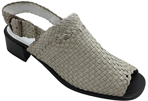 Davinci 17323 Women's Woven Leather Italian Casual Sandal
