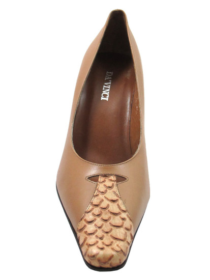 Women's Davinci Italian Dressy/Casual Leather Shoes 4104 Tan and Black