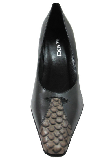 Women's Davinci Italian Dressy/Casual Leather Shoes 4104 Tan and Black