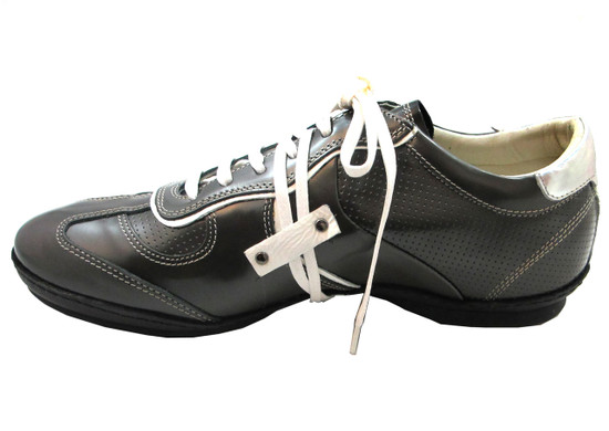 Frontiera Men's Fashion Italian sneakers white/Silver 4395