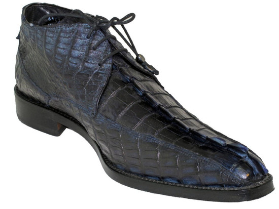 Toscana 6142 Men's Dressy Crocodile Horn Blue Toscana 6142 Men's Dressy Crocodile Horn Blue