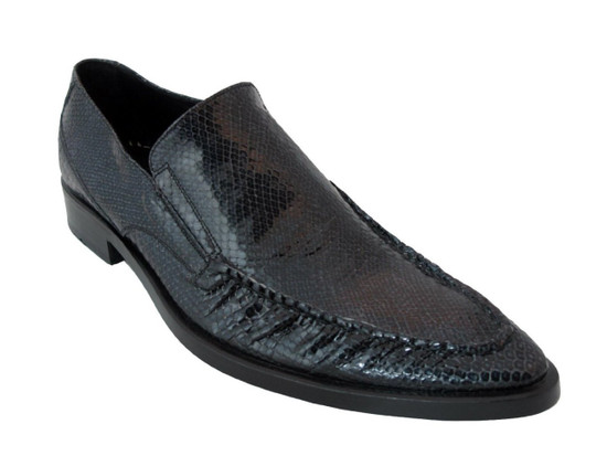 Men's Doucals 7011 Italian Snake Leather Dressy slip on shoes 