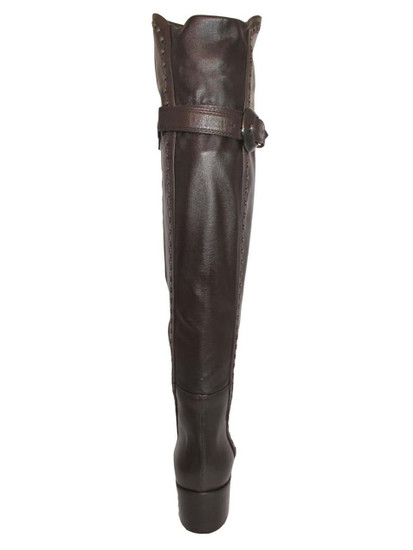 Women's Italian Over the Knee Boots 179918 Black and Brown By Le Pepe
