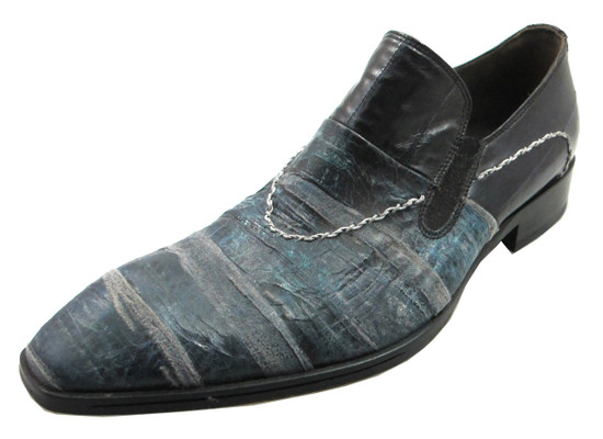 Davinci designer Men's Dressy Italian Slip-on Unique print leather 2511