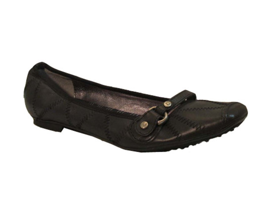 Women's Italian Flat Shoes By Lamica Beike in black, off white