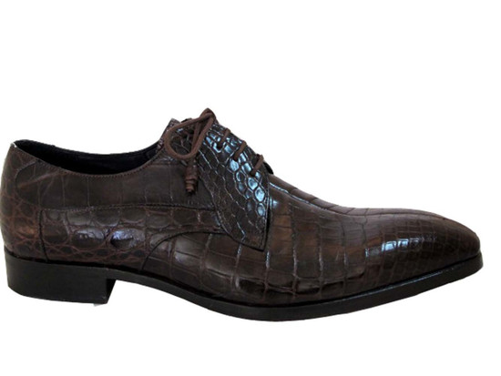 Dark Brown Alligator Lace up shoes By Mezlan Byrne