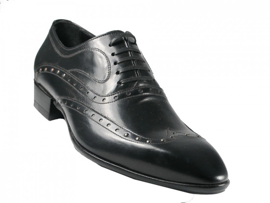 Men's pointy laceup oxford Shoes Black style 10197 By Italian Designer ...