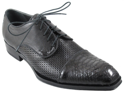 Jo Ghost 3552 Men's Captoe Oxford Lace Up Python leather Dressy Shoes ...