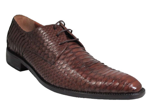 Toscan Italian Designer Men's 2463 Snake skin Lace Up Shoes
