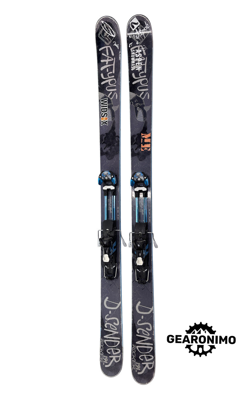 Fatypus D-sender Rocker Skis with Salomon guardian 16 frame