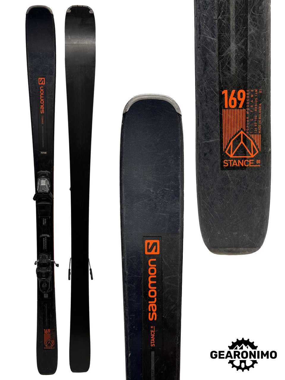SALOMON STANCE 80 SYSTEM SKI WITH M11 GW SKI BINDINGS 2022