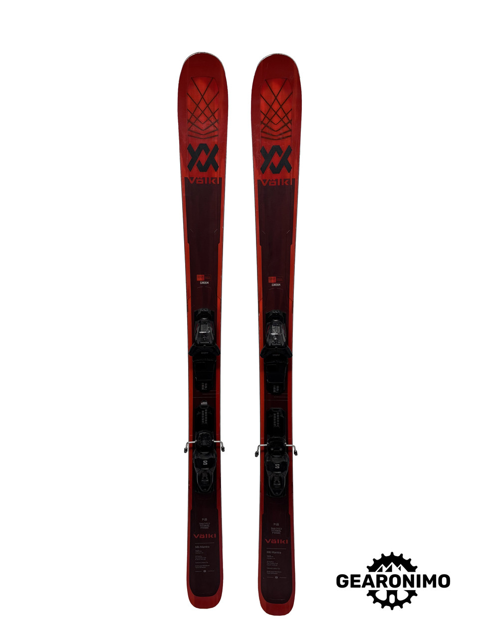 Volkl M6 Mantra 96 Skis With Salomon M11 Bindings - 163cm