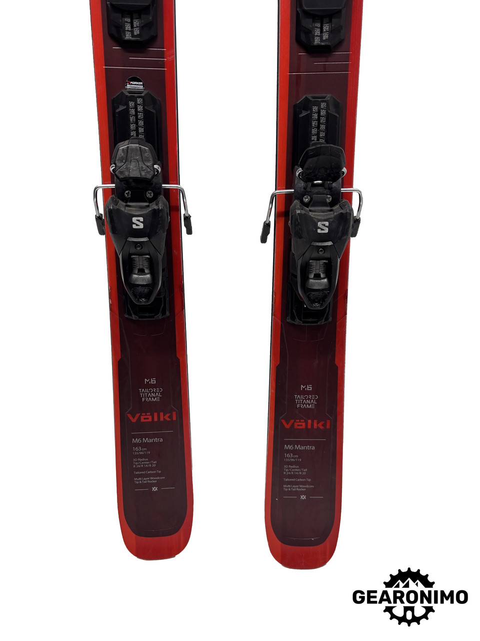 Volkl M6 Mantra 96 Skis With Salomon M11 Bindings - 163cm