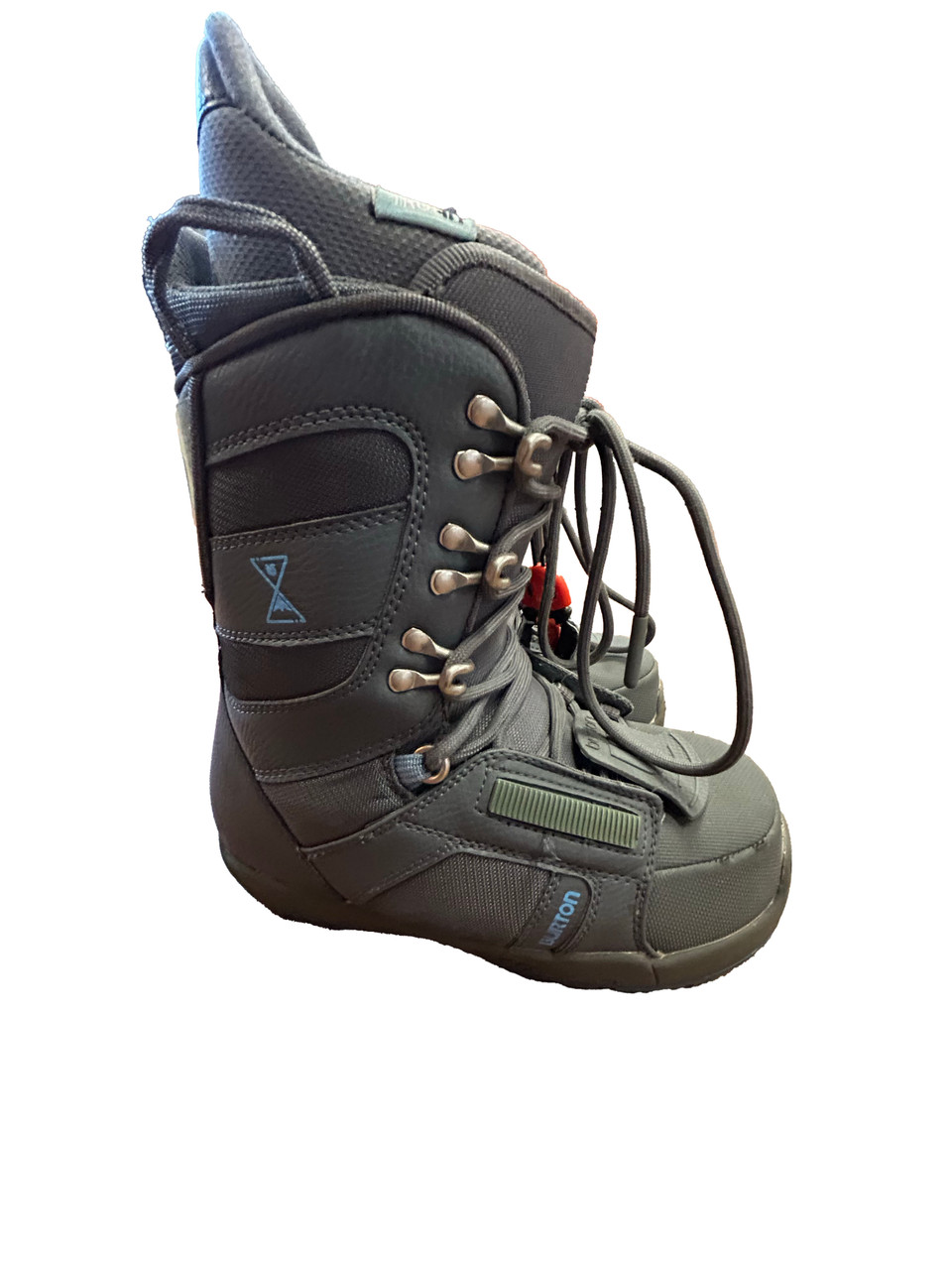 Burton Progression lace up Womens snowboard boot- Grey/blue